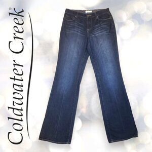 Women's Coldwater Creek Dark Wash Boot-Cut Denim Jeans Size: 8